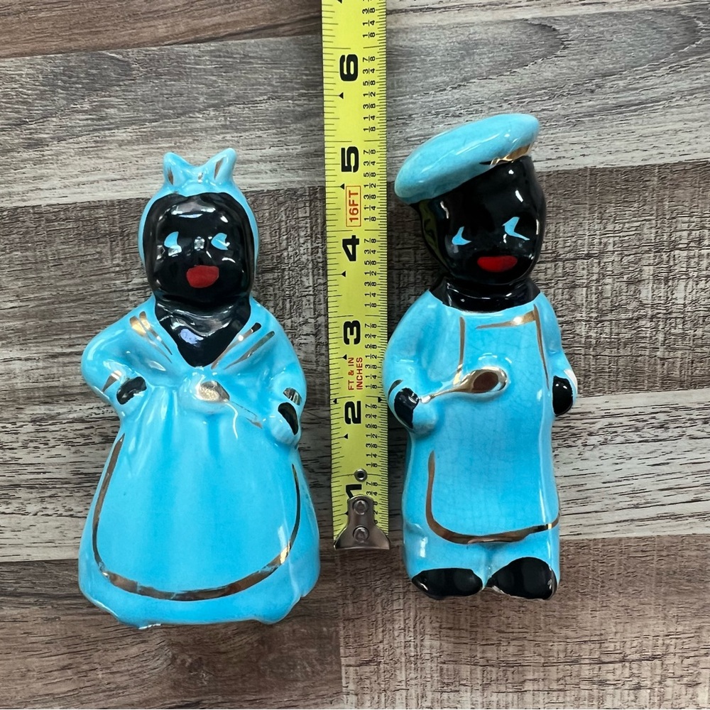 Vintage America Black Memorabilia Ceramic Salt And Pepper Shakers - Picture 5 of 7